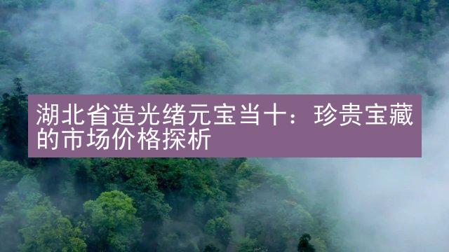 湖北省造光绪元宝当十：珍贵宝藏的市场价格探析