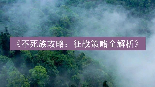 《不死族攻略：征战策略全解析》